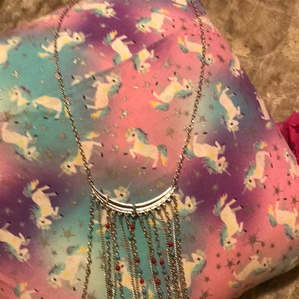 Necklace with red and blue beads!